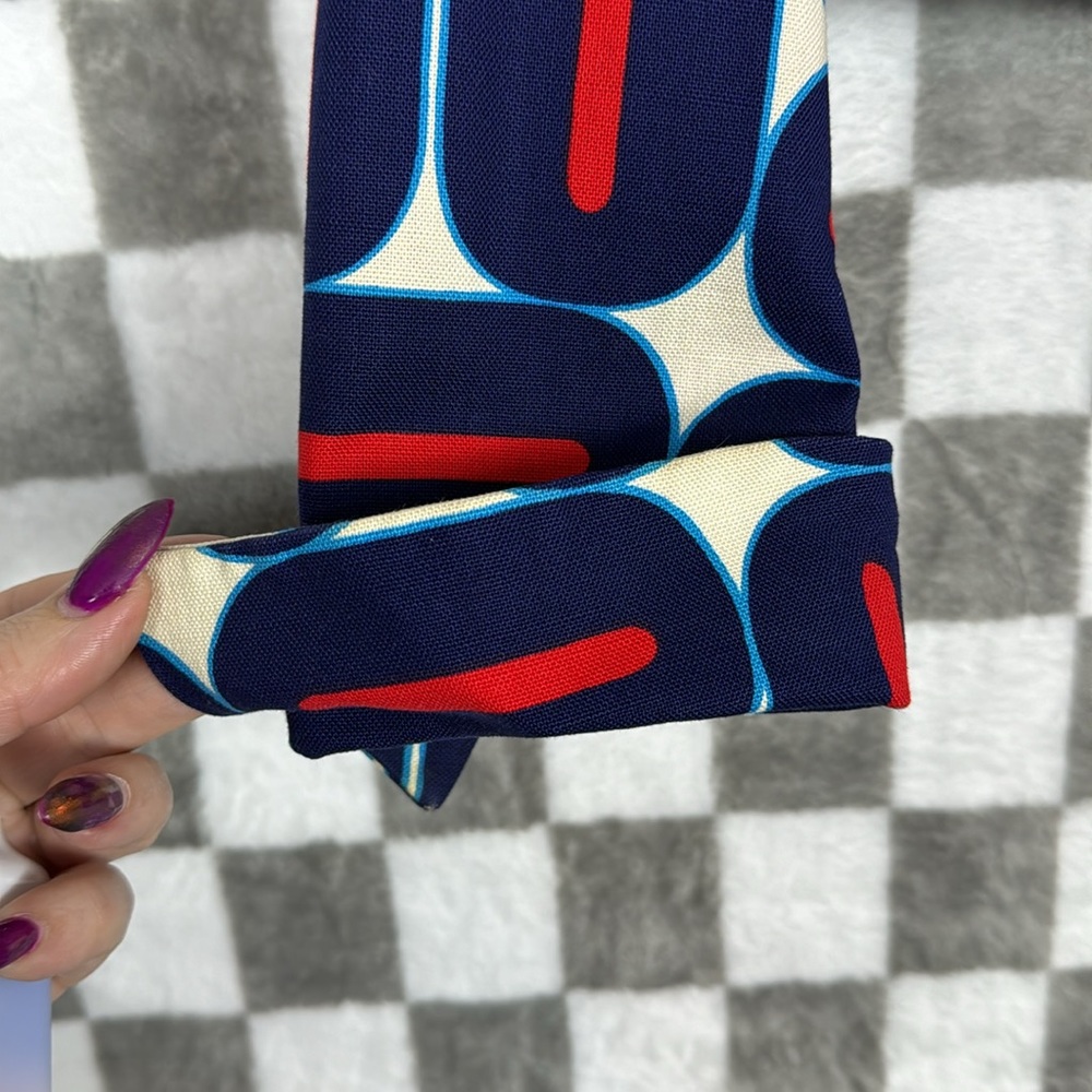 Retro blazer Mod 70βs Vintage union made ILGWU XS cropped white/blue/orange/red - Picture 3 of 8